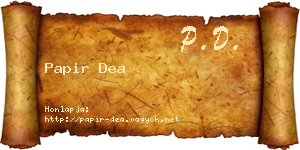 Papir Dea névjegykártya